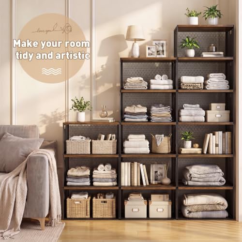 AceOrbit 3 Pcs Stackable Closet Storage Bins 15.6"x12"x8.7" Deep - Image 6
