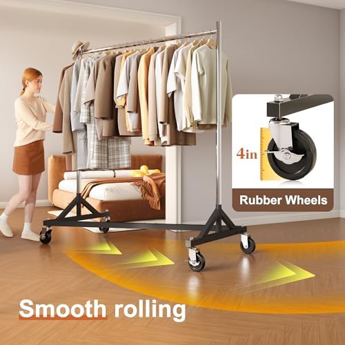 HOKEEPER Clothes Rack Z Rack Load 500LB Height Adjustable - Image 2