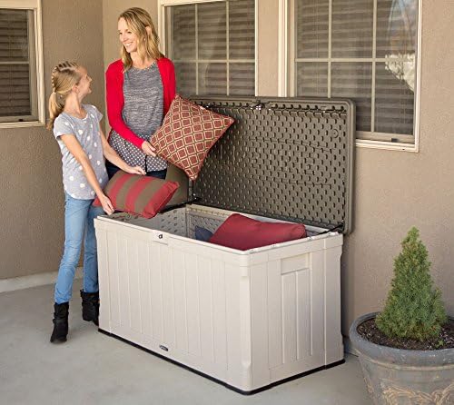 LIFETIME 60186 Heavy-Duty Outdoor Storage Deck Box, 116 Gallon, Desert Sand/Brown - Image 3