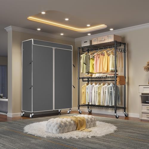 VIPEK R2C Plus Rolling Clothes Rack with Cover Portable Closet Heavy duty - Image 2
