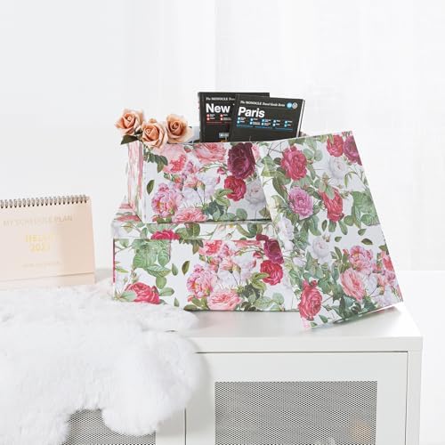 Soul & Lane - Rose Romance Decorative Storage Boxes with Lids, Set of 3 - Image 3