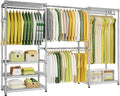 Ulif E1 Heavy Duty Closet Garment Rack, 6 Tiers Adjustable Clothing Storage by Ulif