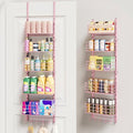 SWTYMIKI Over The Door Organizer - Door Organizer Hanging with 5 Adjustable Metal Large Capacity Basket and 6 Coat Hook, Wall Mounted Shelf for Bedroom Closet Bathroom Laundry Pantry Cabinet Kitchen by SwtyMiki-TidyHomeSweetLife