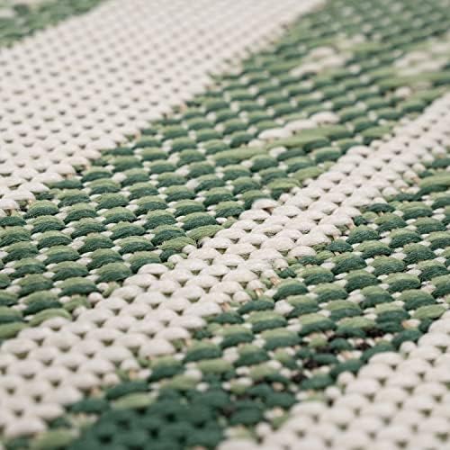 Paco Home Outdoor Rug Beige Green with Floral Palm Leaf Design Waterproof, Size: 4'7" x 6'7" - Image 2