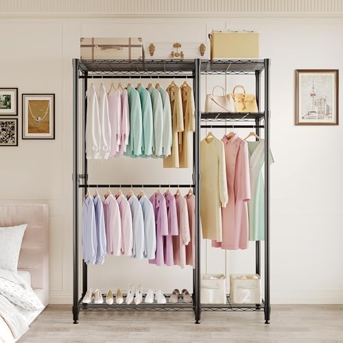 Garvee Heavy Duty Garment Rack, 3 Rods, Adjustable Shelves - Image 6