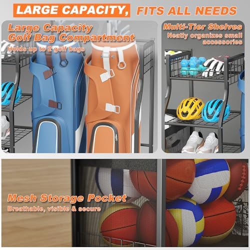 Ultrawall Golf Storage Organizer, Golf Bag Storage Stand for Garage - Image 4