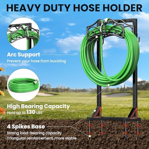 Keten Garden Hose Holder, Heavy Duty, Freestanding for Outside, Metal - Image 3
