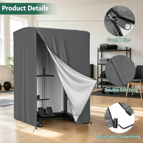 AKEfit Strength Training Cover, Waterproof & Dustproof Gym Rack Cover with Zipper,Fit for Indoor and Outdoor - Image 3