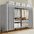 49in Heavy Duty Portable Closet with Gray Cover by FKKPRVAX