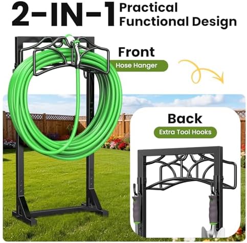 Keten Garden Hose Holder, Heavy Duty Metal, Freestanding for Outside - Image 5