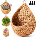 Honeydak 3 Hanging Baskets, Water Hyacinth, Teardrop, Jute by Honeydak