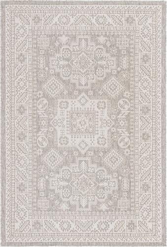 Rugs.com - Outdoor Aztec Rug – 6' 1 x 9' Light Gray Indoor/Outdoor Rug – Easy-Clean and Weather-Resistant, Perfect for Patios, Decks, and Porches - Image 2