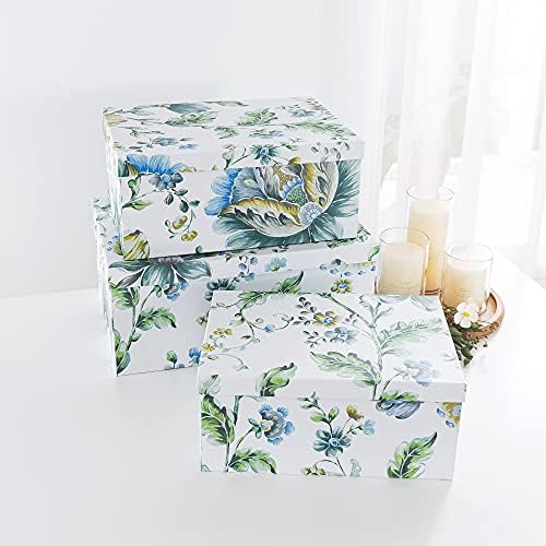Soul & Lane - Breezy Bloom Floral Storage Boxes with Lids, Set of 3 - Image 6