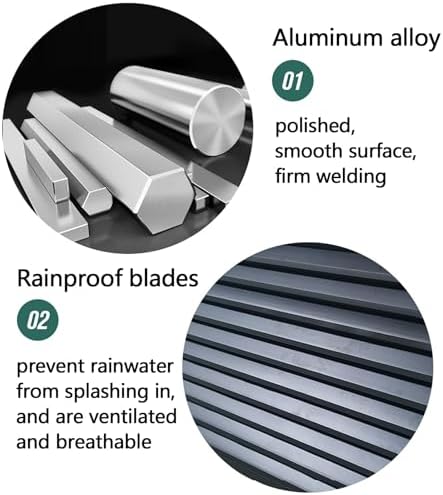 Outdoor Air Conditioner Cover Aluminum, All Weather Protective Cover, Trash Can Enclosure Freestanding Privacy Screen Fence Panels AC Unit Cover Flower Stand Condenser Pool Equipment Enclosure ( Color - Image 2