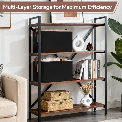 CHICVITA 4 Pack Large Fabric Storage Baskets for Shelves, 30L Black - Image 6