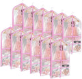 Univivi 40 Inch Dance Costume Garment Bags for Dancers, Clear Pink, 12 Pack by Univivi