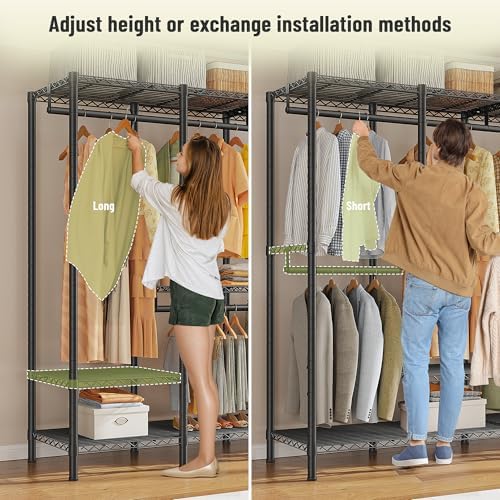 Raybee Heavy Duty Clothes Rack, 1150lbs Capacity, Adjustable - Image 4