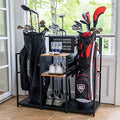 Teal Triangle Golf Storage Organizer, Heavy Duty Garage Freestanding Storage, Holds Golf Clubs, Bags, Golf Accessories, Golf Gifts for Men by TealTriangle