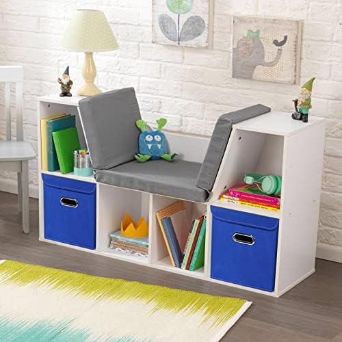 Closet Organizers Fabric Storage Bins With Lids Collapsible Cube Storage Organizer Basket With Handles,Storage Boxes for Clothes Storage,Office,Laundry,Shelves,6 Pack,（Dark Blue） - Image 4