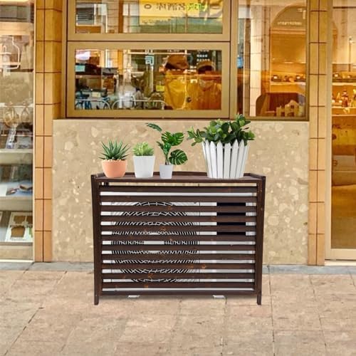 Air Conditioner Fence Screen, Brown AC Covers for Outside to Hide AC & for Outdoor Privacy for Trash Cans, Garden Fences and Pet Fences (110 * 50 * 85 cm) - Image 7