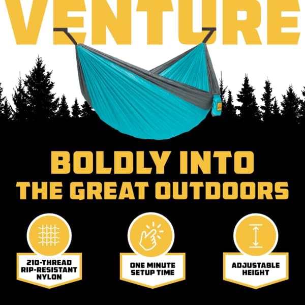 Wise Owl Outfitters Camping Hammock – up to 500lbs Portable Hammock with Tree Straps - Travel, Backpacking, Hiking, Outdoors Camping Gear - Single or Double - Image 3