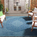 SAFAVIEH Washable Rug Outdoor Courtyard Collection - 8' x 10', Navy & Aqua Blue, Non-Shedding & Easy Cleaning, Ideal for Patio, Backyard, Mudroom, DIning Space (CY8720-39421) by Unknown