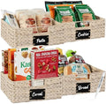 Best Choice Products Set of 4 13x12in Water Hyacinth Pantry Baskets, Woven Organizers w/Chalkboard Label, Chalk Marker - White by BestChoiceProducts