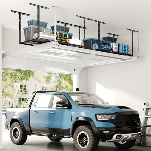 FLEXIMOUNTS 3x6 Overhead Garage Storage Adjustable Ceiling Rack, Black - Image 2