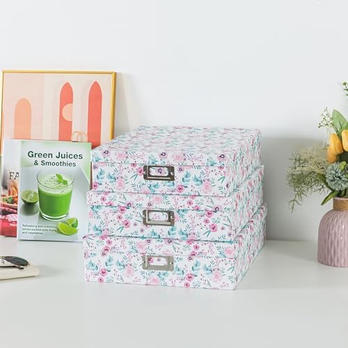 Soul & Lane - Pretty Floral Decorative Storage Boxes with Lids, Set of 3 - Image 4