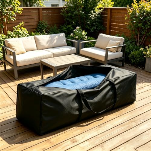 4 Pack Outdoor Cushion Storage Bag with Zipper Extra Large 68" x 30" x 20" - Image 6