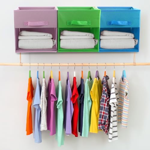 Windyun 8 Pack 11" Collapsible Thick Oxford Fabric Cube Storage Bins Sturdy Foldable Organizer Boxes with Reinforced PP Board, Front Handle & Clear Window for Closet Wardrobe Shelf Cloth Book Baskets - Image 6