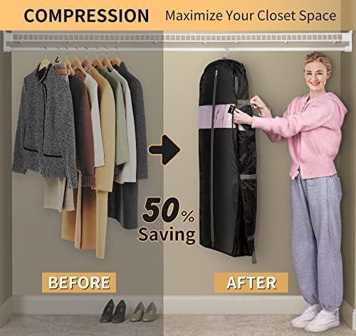MISSLO 3 Pack 43" Garment Bag + 3 Pack 40" Garment Bags - Image 2