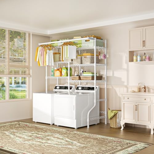 Ulif U13 Over Washer and Dryer Storage Shelves, Laundry Room Standing Shelf - Image 6