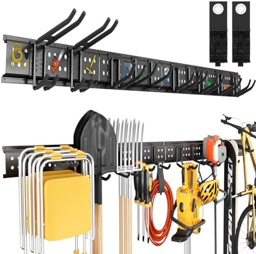 GRENPRO 66 Inch Garage Tool Organizer with 10 Assorted Hooks, Holds 720 LBS by GrenPRO