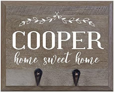 Rooms Organized Personalized Re-Engineered Family Name Barn Wood Decor Wall Mounted Coat Hat and Dog Leash Rack Storage with 2 Metal Hooks 10" w x 8" h 4.25" deep - Image 2