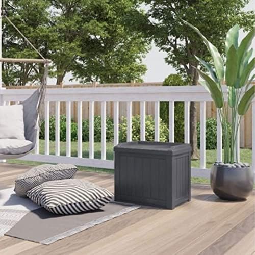 Suncast 2 Pack Small Deck Box Storage w/Bench Seat for Indoor & Outdoor Use, 22 Gal., Cyberspace - Image 7