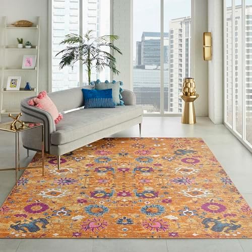 Nourison Home Passion Sunburst 8' x 10' Area Rug - Easy Clean, Non Shedding, Bed Room, Living Room, Dining Room, Kitchen (8' x 10') - Image 6