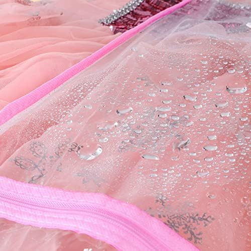 Univivi 40 Inch Dance Costume Garment Bags for Dancers, Clear Pink, 3 Pack - Image 5