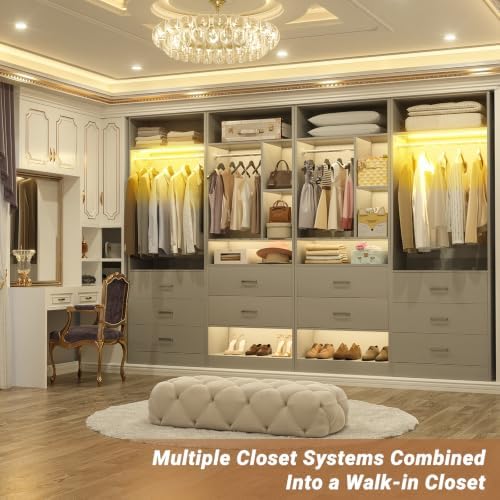 Besiost Closet Systems with 5 Drawers & 3CCT Sensor Light - Image 2
