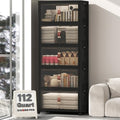 UAMFURI 560QT Lockable Plastic Storage Bins, 5 Pack Collapsible Cabinets by UAMFURIDirect