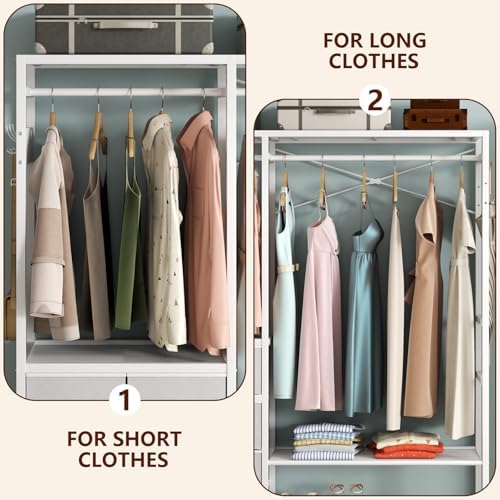 Freestanding Clothes Rack with 5 Drawers & 4 Storage Shelves,2 Hanging Rods - Image 5