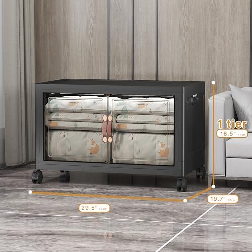 UAMFURI Stackable Storage Bins, 175QT Collapsible Drawers with 1 Lid - Image 2