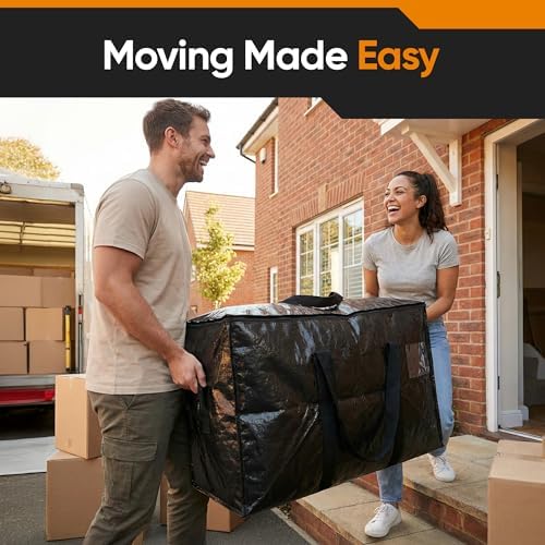 HOLDN’ STORAGE 10 Pack Large Moving Bags, 30 & 45 Gal Heavy-Duty Bags Totes - Image 2