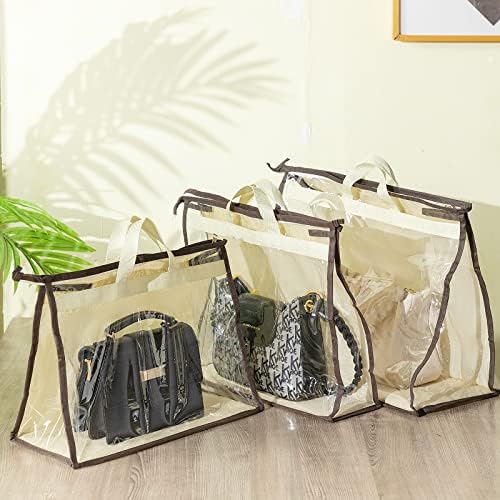 Boao 16 Pack Clear Handbag Storage Organizer Dust Bags - Image 4