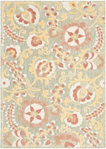 Nourison Home Aloha Sage Rose 5'3" x 7'5" Area Rug - Easy Clean, Non Shedding, Bed Room, Living Room, Dining Room, Kitchen (5' x 8') - Image 4