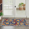 Nourison Home Aloha Navy Multicolor 2'8" x 4' Area Rug - Easy Clean, Non Shedding, Bed Room, Living Room, Dining Room, Kitchen (3' x 4') by NourisonHome
