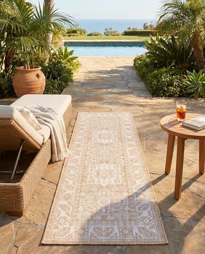 Rugs.com - Outdoor Aztec Rug – 6 Ft Runner Natural Indoor/Outdoor Rug – Flatweave Washable Runner for Patios, Decks, and Porches - Image 5