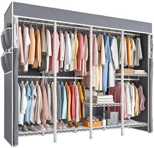 Raybee Clothes Rack Heavy Duty, 1100LBS Capacity with Cover, Sturdy Steel by Raybee
