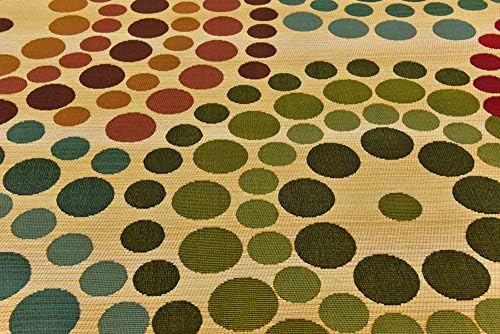 Unique Loom Outdoor Modern Collection Area Rug - Spark (5' 3" x 8' Rectangle, Beige/ Burgundy) - Image 6
