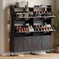 Xixini Shoe Storage Cabinet with 6 Flip Drawers, Entryway Shoe Rack, Black by Xixini